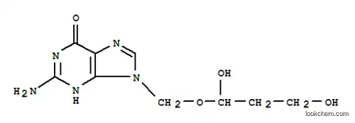 Molecular Structure of 145621-08-5 (9-(1'-hydroxy-2'-(hydroxymethyl)ethoxy)methylguanine)