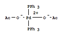 Molecular Structure of 14588-08-0 (Palladium, bis(acetato-kO)bis(triphenylphosphine)- (9CI))