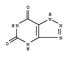 Molecular Structure of 1468-26-4 (3H-1,2,3-Triazolo[4,5-d]pyrimidine-5,7(4H,6H)-dione)