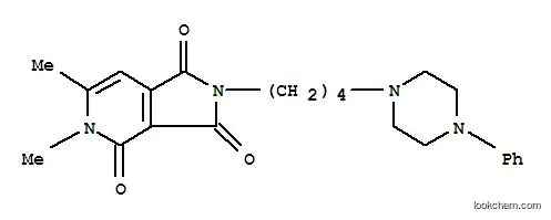 Molecular Structure of 147297-18-5 (3,4-dimethyl-8-[4-(4-phenylpiperazin-1-yl)butyl]-3,8-diazabicyclo[4.3. 0]nona-4,10-diene-2,7,9-trione)