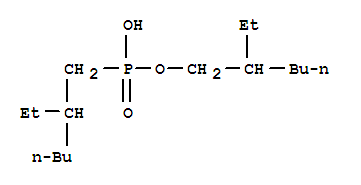 Molecular Structure of 14802-03-0 (Phosphonic acid,P-(2-ethylhexyl)-, mono(2-ethylhexyl) ester)