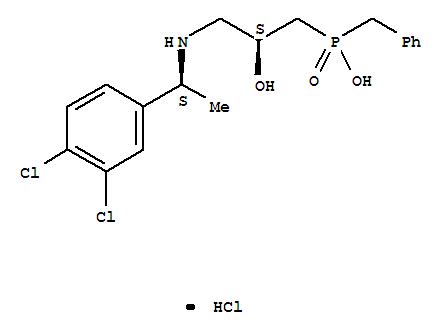 Phosphinic acid,P-[(2S)-3-[[(1S)-1-(3,4-dichlorophenyl)ethyl]amino]-2-hydroxypropyl]-P-(phenylmethyl)-,hydrochloride (1:1)