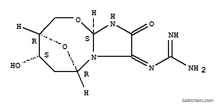 Molecular Structure of 150145-91-8 (2,5'-anhydro-1-(2'-deoxy-beta-erythro-pentofuranosyl)-5-guanidinylidene-2-hydroxy-4-oxoimidazolidine)