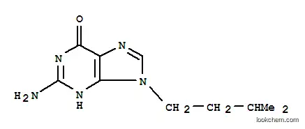 Molecular Structure of 15065-50-6 (2-Amino-9-(3-methylbutyl)-3H-purin-6-one)