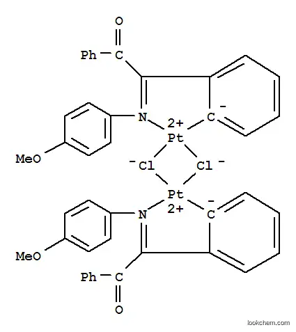 Molecular Structure of 151306-13-7 (bis(N-(4-methoxyphenyl)-alpha-benzoylbenzylideneamine)di-mu-chlorodiplatinum(II))