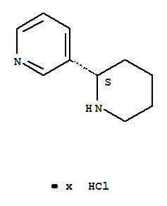 Pyridine,3-[(2S)-2-piperidinyl]-, hydrochloride (1:?)(15251-47-5)