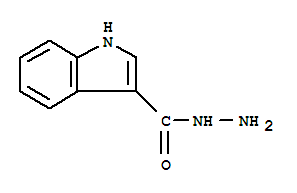 Molecular Structure of 15317-58-5 (1H-Indole-3-carboxylicacid, hydrazide)
