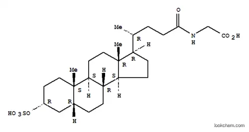 Molecular Structure of 15324-64-8 (2-[[(4R)-4-[(3R,5R,8R,9S,10S,13R,14S,17R)-10,13-dimethyl-3-sulfooxy-2,3,4,5,6,7,8,9,11,12,14,15,16,17-tetradecahydro-1H-cyclopenta[a]phenanthren-17-yl]pentanoyl]amino]acetic acid)