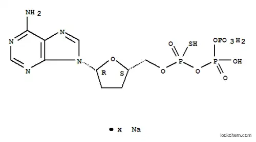 Molecular Structure of 154902-26-8 (2',3'-DIDEOXYADENOSINE-5'-O-(1-THIOTRIPHOSPHATE) SODIUM SALT)