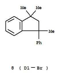 Molecular Structure of 155613-93-7 (1H-Indene,2,3-dihydro-1,1,3-trimethyl-3-phenyl-, octabromo deriv.)