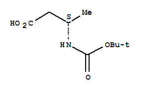 Molecular Structure of 158851-30-0 (Butanoic acid,3-[[(1,1-dimethylethoxy)carbonyl]amino]-, (3S)-)