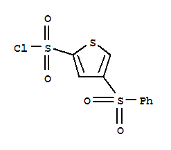 Molecular Structure of 160233-28-3 (2-Thiophenesulfonylchloride, 4-(phenylsulfonyl)-)