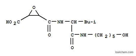 Molecular Structure of 160825-48-9 (3-[[1-(5-hydroxypentylcarbamoyl)-3-methyl-butyl]carbamoyl]oxirane-2-ca rboxylic acid)