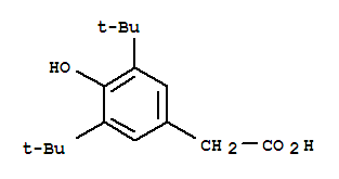 Molecular Structure of 1611-03-6 (Benzeneacetic acid,3,5-bis(1,1-dimethylethyl)-4-hydroxy-)