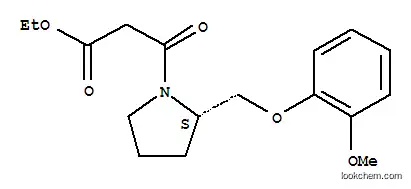 Molecular Structure of 161364-84-7 (ethyl 3-[(2S)-2-[(2-methoxyphenoxy)methyl]pyrrolidin-1-yl]-3-oxo-propa noate)