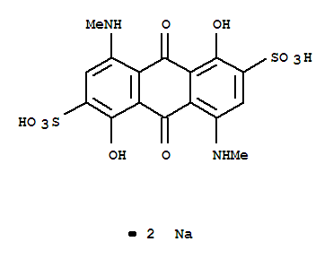 2,6-Anthracenedisulfonicacid, 9,10-dihydro-1,5-dihydroxy-4,8-bis(methylamino)-9,10-dioxo-, sodium salt(1:2)