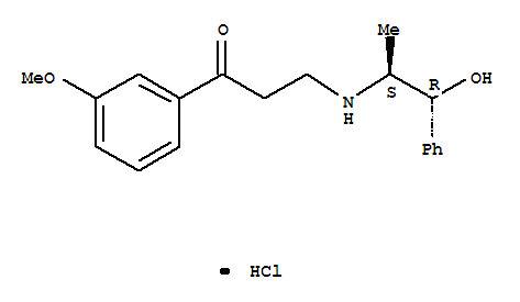 [R-(R*,S*)]-3-[(2-hydroxy-1-methyl-2-phenylethyl)amino]-3'-methoxypropiophenone hydrochloride