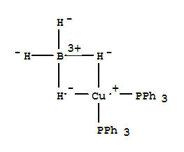 16903-61-0,Bis-(triphenylphosphino)-cuprous borohydride,Copper,(tetrahydroborato)bis(triphenylphosphine)- (7CI);Copper, [tetrahydroborato(1-)-H,H']bis(triphenylphosphine)-,(T-4)-;Copper, [tetrahydroborato(1-)]bis(triphenylphosphine)- (8CI);(Tetrahydroborato)bis(triphenylphosphine)copper;Bis(triphenylphosphine)copper(I) borohydride;Bis(triphenylphosphine)cuprousborohydride;Tetrahydroboratobis(triphenylphosphine)copper(I);[Tetrahydroborato(1-)]bis(triphenylphosphine)copper;