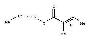 Molecular Structure of 16930-96-4 (2-Butenoic acid,2-methyl-, hexyl ester, (2E)-)