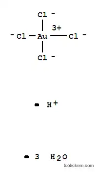 Molecular Structure of 16961-25-4 (HYDROGEN TETRACHLOROAURATE(III))