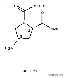Molecular Structure of 171110-72-8 ((2S,4S)-1-tert-Butyl 2-methyl 4-aminopyrrolidine-1,2-dicarboxylate hydrochloride)