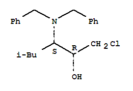 Molecular Structure of 171815-92-2 (2-Hexanol,3-[bis(phenylmethyl)amino]-1-chloro-5-methyl-, [R-(R*,S*)]- (9CI))