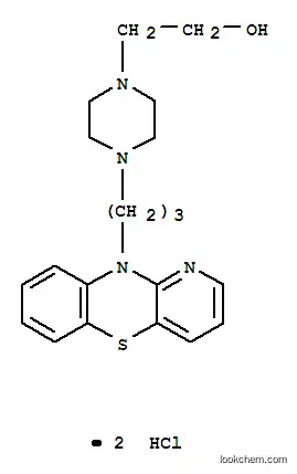 Molecular Structure of 17297-82-4 (4-[3-(10H-pyrido[3,2-b][1,4]benzothiazin-10-yl)propyl]piperazine-1-ethanol dihydrochloride)