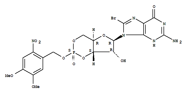 4,5-DIMETHOXY-2-NITROBENZYL-8-BROMO-CGMP