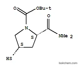 Molecular Structure of 177615-44-0 (1-Pyrrolidine-Carboxylic Acid,2-[(Dimethylamino)Carbonyl]-4-Mercapto-1,1-Dimethyl Ester,(2s-Cis)-)
