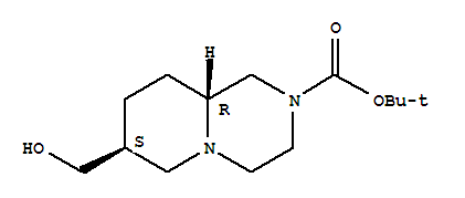 Molecular Structure of 179089-84-0 (2H-Pyrido[1,2-a]pyrazine-2-carboxylicacid, octahydro-7-(hydroxymethyl)-, 1,1-dimethylethyl ester, (7S,9aR)-)
