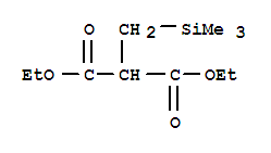 Molecular Structure of 17962-38-8 (Propanedioic acid,2-[(trimethylsilyl)methyl]-, 1,3-diethyl ester)