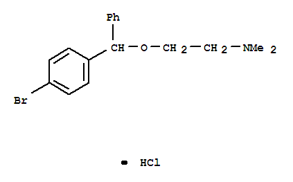 Molecular Structure of 1808-12-4 (Ethanamine,2-[(4-bromophenyl)phenylmethoxy]-N,N-dimethyl-, hydrochloride (1:1))