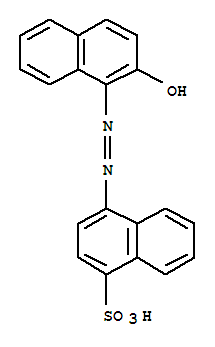 Molecular Structure of 18268-54-7 (1-Naphthalenesulfonicacid, 4-[2-(2-hydroxy-1-naphthalenyl)diazenyl]-)