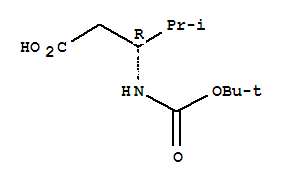 Molecular Structure of 183990-64-9 (Pentanoic acid,3-[[(1,1-dimethylethoxy)carbonyl]amino]-4-methyl-, (3R)-)
