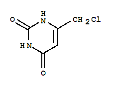 Molecular Structure of 18592-13-7 (2,4(1H,3H)-Pyrimidinedione,6-(chloromethyl)-)