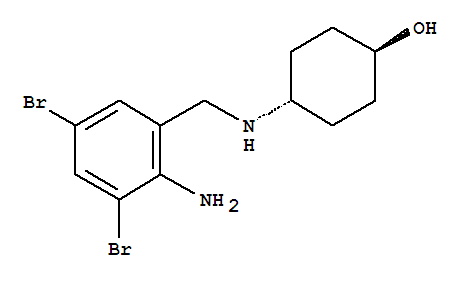 Molecular Structure of 18683-91-5 (Cyclohexanol,4-[[(2-amino-3,5-dibromophenyl)methyl]amino]-, trans-)