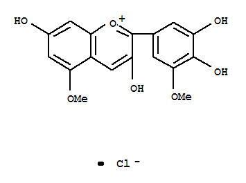 1-Benzopyrylium,2-(3,4-dihydroxy-5-methoxyphenyl)-3,7-dihydroxy-5-methoxy-, chloride (1:1)