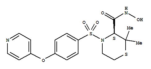 3-Thiomorpholinecarboxamide,N-hydroxy-2,2-dimethyl-4-[[4-(4-pyridinyloxy)phenyl]sulfonyl]-, (3S)-