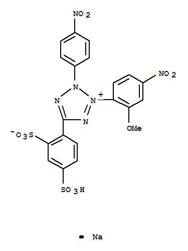 193149-74-5,2-(2-Methoxy-4-nitrophenyl)-3-(4-nitrophenyl)-5-(2,4-disulfophenyl)-2H-tetrazolium sodium salt,2H-Tetrazolium,5-(2,4-disulfophenyl)-3-(2-methoxy-4-nitrophenyl)-2-(4-nitrophenyl)-, innersalt, sodium salt (9CI); WST 8