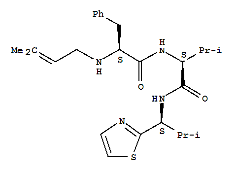193264-93-6,L-Valinamide,N-(3-methyl-2-butenyl)-L-phenylalanyl-N-[(1S)-2-methyl-1-(2-thiazolyl)propyl]-(9CI),VirenamideD