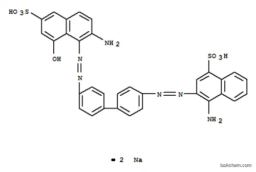 Molecular Structure of 1937-35-5 (disodium 4-amino-3-[[4'-[(2-amino-8-hydroxy-6-sulphonatonaphthyl)azo][1,1'-biphenyl]-4-yl]azo]naphthalene-1-sulphonate)