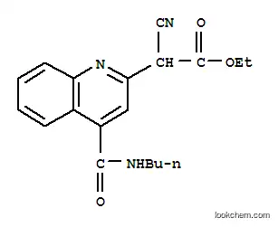 Molecular Structure of 194713-19-4 (Ethyl 4-((butylamino)carbonyl)-alpha-cyano-2-quinolineacetate)