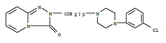 Molecular Structure of 19794-93-5 (1,2,4-Triazolo[4,3-a]pyridin-3(2H)-one,2-[3-[4-(3-chlorophenyl)-1-piperazinyl]propyl]-)