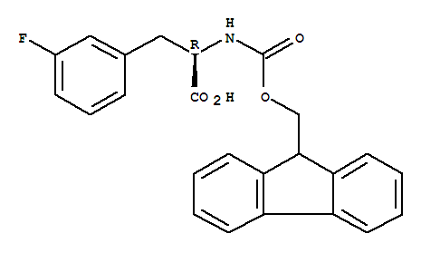 Molecular Structure of 198545-72-1 (D-Phenylalanine,N-[(9H-fluoren-9-ylmethoxy)carbonyl]-3-fluoro-)