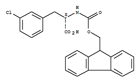 Molecular Structure of 198560-44-0 (L-Phenylalanine,3-chloro-N-[(9H-fluoren-9-ylmethoxy)carbonyl]-)