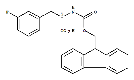 Molecular Structure of 198560-68-8 (L-Phenylalanine,N-[(9H-fluoren-9-ylmethoxy)carbonyl]-3-fluoro-)