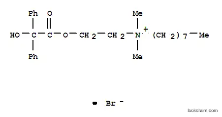 Molecular Structure of 2019-14-9 ([2-[hydroxydiphenylacetoxy]ethyl]dimethyloctylammonium bromide)