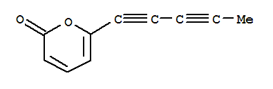 20851-32-5,6-(penta-1,3-diyn-1-yl)-2H-pyran-2-one,2,4-Decadiene-6,8-diynoicacid, 5-hydroxy-, lactone (6CI); 2H-Pyran-2-one, 6-(1,3-pentadiynyl)- (8CI);NSC 101772; NSC 109292