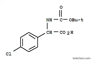 Molecular Structure of 209525-73-5 (N-BOC-2-(4''-CHLOROPHENYL)-DL-GLYCINE)