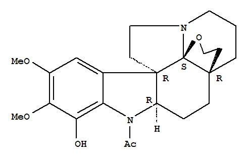 2122-26-1,19,21-Epoxy-15,16-dimethoxy-1-acetylaspidospermidin-17-ol,Aspidoalbine,N-acetyl-N-depropionyl- (7CI); 13a,3a-(Epoxyethano)-1H-indolizino[8,1-cd]carbazole,aspidospermidin-17-ol deriv.;1-Acetyl-17-hydroxy-15,16-dimethoxyaspidoalbidine; Kromantine